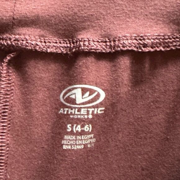 Athletic Works Pants Women’s Fleece Lined Pocket Straight Leg Small Purple - Picture 5 of 8